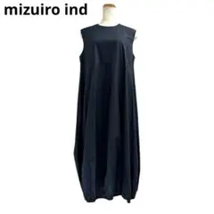 mizuiro ind　ノースリーブワンピース　F　ネイビー　b4j027