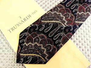 ♪31165C♪良品【ペイズリー 柄】トラサルディ【TRUSSARDI】ネクタイ