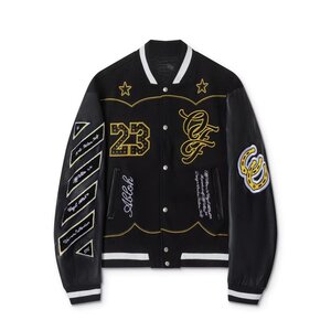 OFF-WHITE オフホワイト BLING HORSESHOE VARSITY BOMBER JACKET ジャケット スタジャン M TN 1