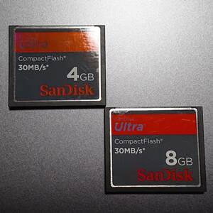 CFカード コンパクトフラッシュ サンディスク ウルトラ SanDisk Ultra Compact Flash 4GB 8GB 初期化済み 2点おまとめ