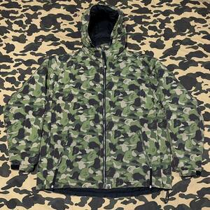 puffer down jacket BAPE ダウンジャケット エイプ A BATHING APE abc camo green 迷彩