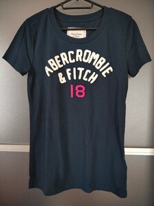 [送料無料] Abercrombie&Fitch アバクロンビー＆フィッチ アバクロ Tシャツ 半袖 ネイビー 紺 半袖Tシャツ