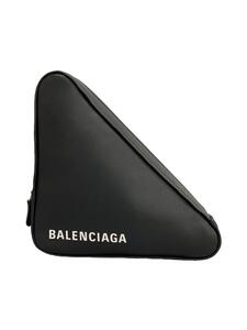 BALENCIAGA◆クラッチバッグ/レザー/BLK