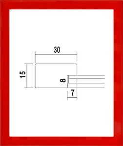 デッサン用 額縁 木製(MDF)フレーム 5906 大衣サイズ レッド