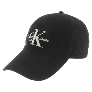 カルバンクラインジーンズ CKJ MONOGRAM EMBROIDERED BALL CAP モノグラム エンブロイ ベースボールキャップ 帽子 ブラック HX0263