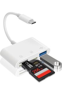 SDカードリーダー type-c 3in1 USB3.0/SD/TF変換アダプタ OTG機能