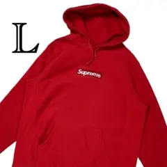 【Supreme】シュプリーム　ボックスロゴ フードパーカー レッドL