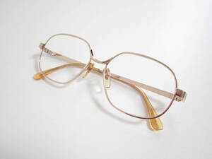 機◆極上　美品　Charmant　217　シャルマン　ウェリントン型　ゴールド系　ビンテージ　眼鏡　程度良品