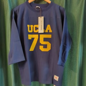 70年代 復刻 UCLA true to archives 3/4 七分 フットボール Tシャツ XL 日本製 ヴィンテージ パーカー チャンピオン リバースウィーブ