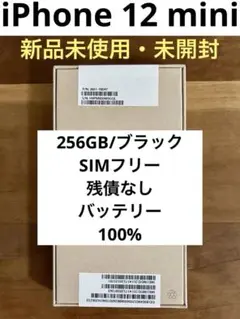 新品未使用 iPhone 12 mini ブラック 256GB SIMフリー