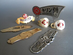 当時物 ★★自転車 エンブレム 風切 7p 金属製マーク 飾金物 !! bicycle bike emblem 実用車 スポーツ車 旧車 ★★未使用 デッドストック品