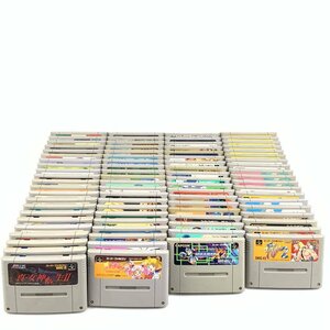 SFC ファイナルファンタジー/ドラゴンクエスト/スーパーマリオ他 スーパーファミコンソフト まとめ売り 81本セット＊動作未確認品【GH】