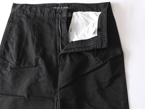 中古★DKNY jeans ダナキャランニューヨーク ジーンズ★メンズコットン ワイドチノパン★サイズ32【D-TK-6259】ブラック黒【本物保証】