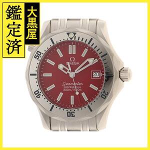 OMEGA オメガ　男女兼用 クオーツ　シーマスター プロフェッショナル300M 丸井限定 2562.60.00　レッド文字盤 SS【472】HK