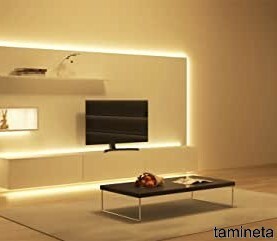 5m ホワイト間接照明 LEDテープライト インテリア 白 ルーム 棚下照明 簡単設置 長さ調整 カット 家具 背景照明 ライト おしゃれな部屋に