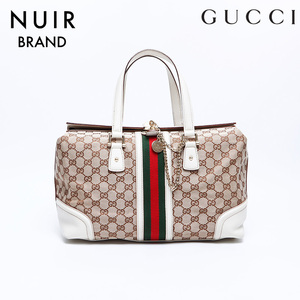 グッチ GUCCI ハンドバッグ GG キャンバス シェリーライン ベージュ