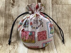 巾着袋 巾着　丸底　サンボンネット・スー　スーちゃん　ハンドメイド ミニ巾着 drawstring bag handcrafted 