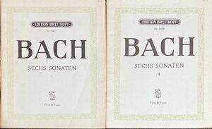 J.S.バッハ 6つのフルートソナタ・第1, 2巻 (フルート+ピアノ)輸入楽譜 Bach Sechs Sonaten Ⅰ, Ⅱ 洋書