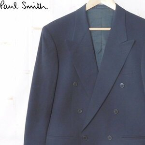 ポールスミスPaul Smith■ウール テーラードジャケット ダブル 日本製■M■ブラック ※NK3523141