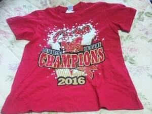 【カT-中古】(広島カープ)ビールかけTシャツ2016 Ⅴ7　優勝 