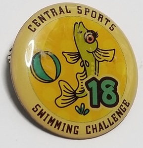 ★CENTRAL SPORTS　SWIMMING　CHALLENCEバッチ ★USED