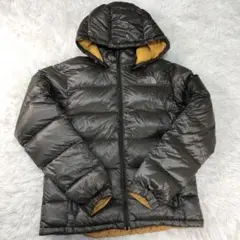 THE NORTH FACE ダウンジャケット グレー イエロー フード XL