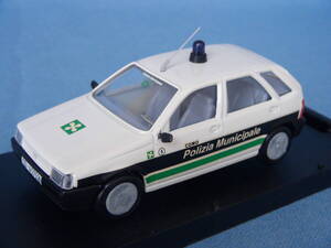 【希少】伊ジオケール1/43限定品フィアットTIPOティーポPOLIZIA-MUNICIPALE/コモ市自治体警察ポリスカー白・美品/箱付・ミニミニエラ特注