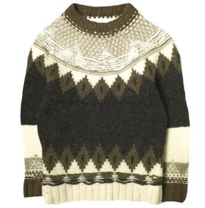 MAISON MARGIELA x H＆M メゾンマルジェラ 別注 04AW アーティザナル復刻 RE-ASSEMBLED FAIR ISLE SWEATER アルパカウールニット XS g18140