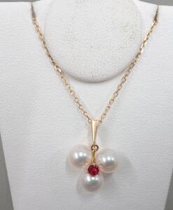 【ソーティング付】MIKIMOTO 真珠K18 40cm 3.3g ネックレス