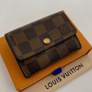 H1782【美品】LOUIS VUITTON ルイ・ヴィトン ダミエ ポルトモネ プラ コインケース　コンパクト　小銭入れ 