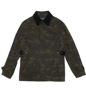 ■ COMME des GARCONS HOMME コムデギャルソン オム ■ コーデュロイ衿切替 迷彩 カモ柄 ミリタリー フィールドジャケット XS