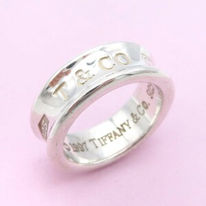 【送料無料】 美品 Tiffany&Co. ヴィンテージ ティファニー ナロー シルバー リング 9.5号 指輪 SV925 1837 HT14