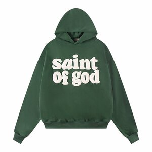 FEAR OF GOD フィアオブゴッド x Saint Mxxxxxx Saint of God Hoodie スウェットプルパーカ パーカ グリーン 中古 Ｍ TN 1