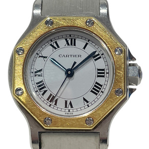 中古/ CARTIER カルティエ 自動巻き 腕時計 サントスオクタゴンSM 自動巻き レディース シルバー 20482194