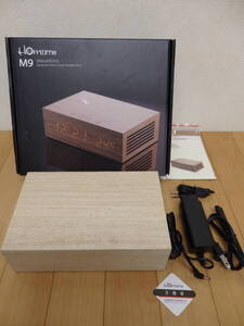 F20-4.3) Homtime　Wood Echo / ウッドエコー　M9　目覚まし時計　Bluetooth　アラーム　スピーカーBox　美品