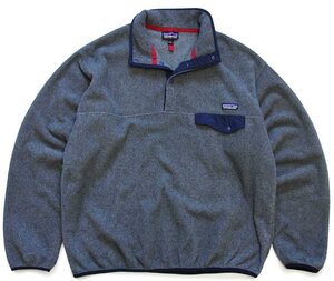 ★patagoniaパタゴニア ライトウェイト シンチラ フリース スナップT NKNV L★アウトドア キャンプ フェザー グレー オーバーサイズ