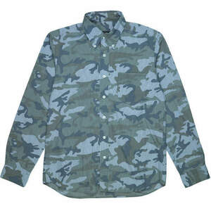 SOPHNET. ソフネット 17SS CAMOUFLAGE OVER PRINT L/S B.D SHIRT カモフラージュオーバープリントBDシャツ SOPH-170063 M NAVY g4256