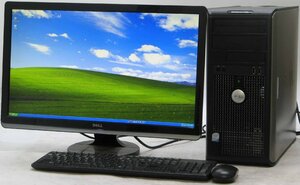 DELL Optiplex 755-E6550MT ■ 24インチ 液晶セット ■ Core2Duo-E6550/DVDROM/希少OS/動作確認済/WindowsXP デスクトップ