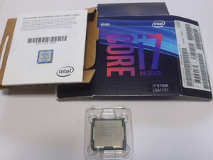 INTEL CPU Core i7 9700K 8コア8スレッド 3.60GHZ SRELT 起動確認済みです