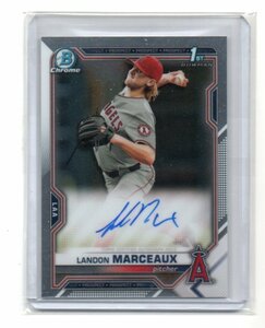 2021 Bowman Draft Baseball [LANDON MARCEAUX] 1st bowman Autograph (直筆サイン)Card MLB RC Los Angeles Angels