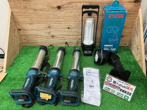 【20-1117-MY-7-2】makita マキタ RYOBI リョービ Panasonic パナソニック 充電式ライト 本体のみ 計５個【現状渡し品※概要欄要確認】