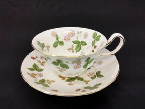 サ/ WEDGWOOD ウェッジウッド カップ&ソーサー ワイルドストロベリー WILD STRAWBERRY 1客 ティーカップ ソーサー /HY-0278