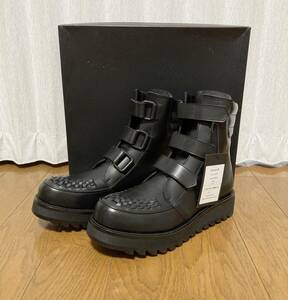 未使用☆[kiryuyrik] 20SS 定価74,800 Verocro Shark Boots ベルクロ シャークソール レザーブーツ 40 牛革 KI-HS25-793 キリュウキリュウ