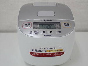 4816.10★ ZOJIRUSHI 象印 マイコンジャー炊飯器 「極め炊き」 NL-BD-05-WA ホワイト 3合 [電源コード付] 黒厚釜 2020年製 中古 現状渡し