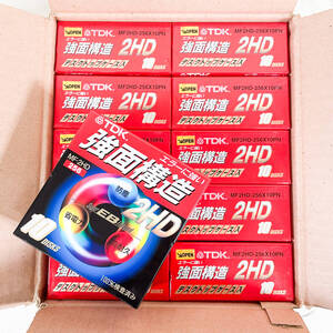 未開封品 TDK 強面構造フロッピー MF2HD-256X10PN 10DISKS 10セット 100枚 フロッピーディスク EC581