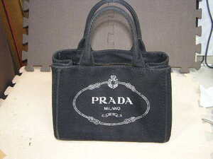 PRADA　プラダ　ミニ　カナパ　ハンドバッグ　トートバッグ　黒