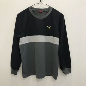 WK222 PUMA プーマ　長袖Tシャツ　スポーツウェア上　ポリエステル　ブラック　グレー　ジュニア150