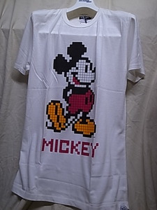 ★OVER TEE PIXEL MICKEY MOUSE ショートスリーブ Tシャツ ホワイト Lサイズ★アーカイブarchive