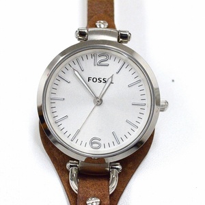 フォッシル(FOSSIL) レディースクオーツ ES3060 ジェニュインレザー 【中古】 JA-18701