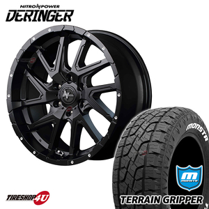 4本セット NITRO POWER DERINGER 20x8.5J 6/139.7 +20 SGBK MONSTA TERRAIN GRIPPER A/T 275/55R20 ホワイトレター FJクルーザー